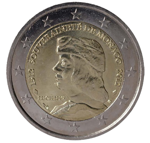2 euros conmemorativa Quinto centenario de la soberanía de Mónaco